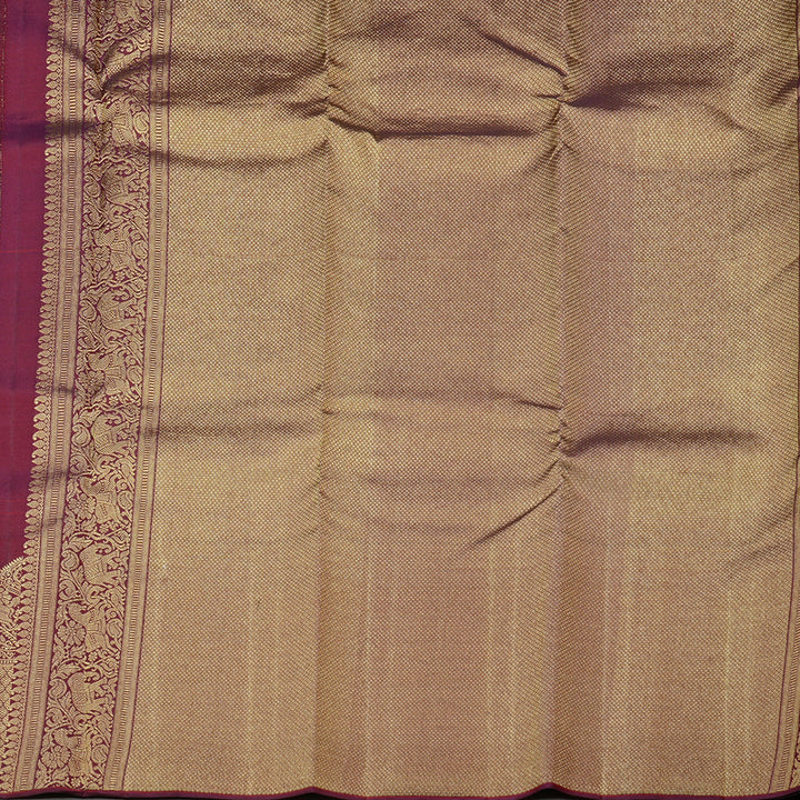 Hayagrivas Handloom Kanjivaram Silk Saree in Intense Bottle Green KBD2086C4-1