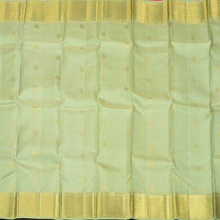 Hayagrivas Handloom Kanjivaram Silk Saree in Lustrous Pista Green KBD2088C10-2