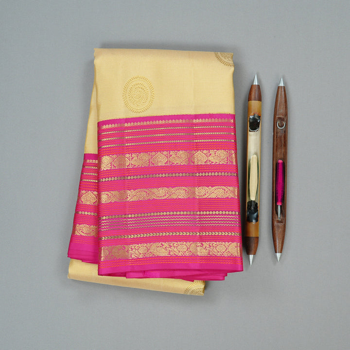 Hayagrivas Handloom Kanjivaram Silk Saree in Serene Sandal KBD2088C7-2