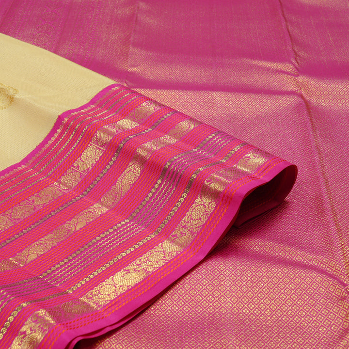 Hayagrivas Handloom Kanjivaram Silk Saree in Serene Sandal KBD2088C7-2
