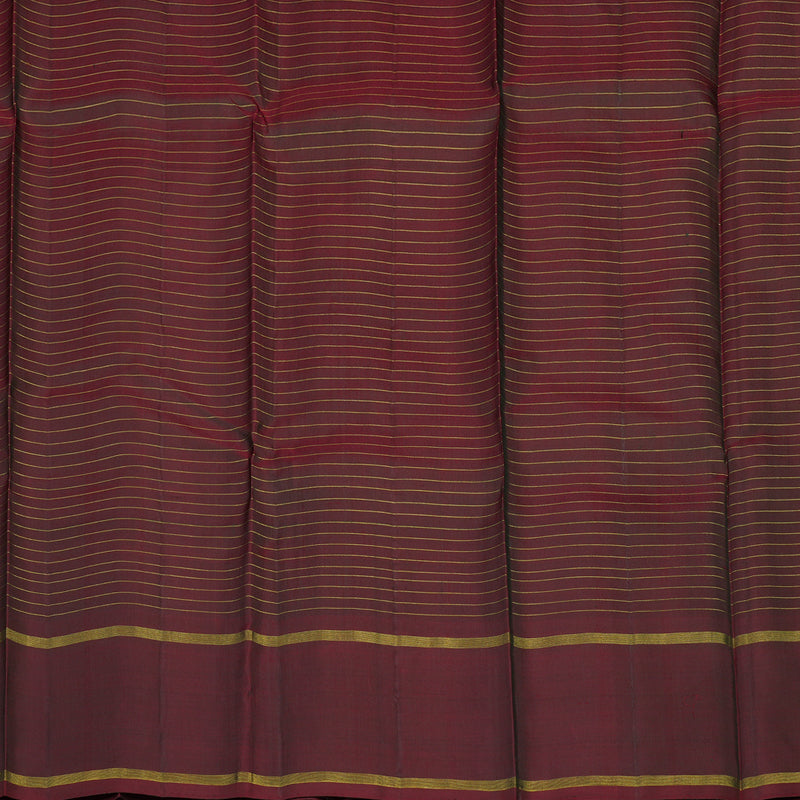 Hayagrivas Handloom Bottle Green Kanjivaram Silk Saree with Manthalir border KBD2089C12-1