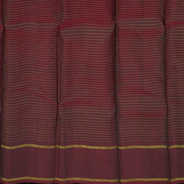 Hayagrivas Handloom Bottle Green Kanjivaram Silk Saree with Manthalir border KBD2089C12-1