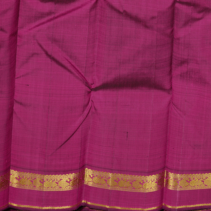 Hayagrivas Sky Blue Handloom Kanjivaram Silk Saree with Dark Purple Border KBD2091C2-1