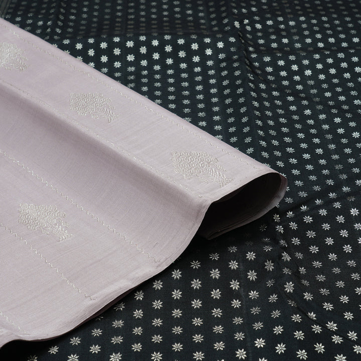 Hayagrivas Silver Grey Handloom Kanjivaram Silk Saree KBD2092C14-1