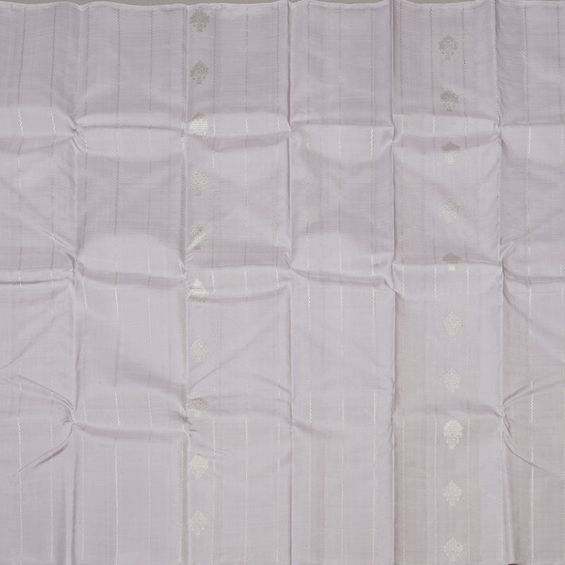 Hayagrivas Silver Grey Handloom Kanjivaram Silk Saree KBD2092C14-1