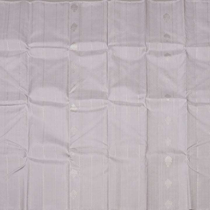 Hayagrivas Silver Grey Handloom Kanjivaram Silk Saree KBD2092C14-1