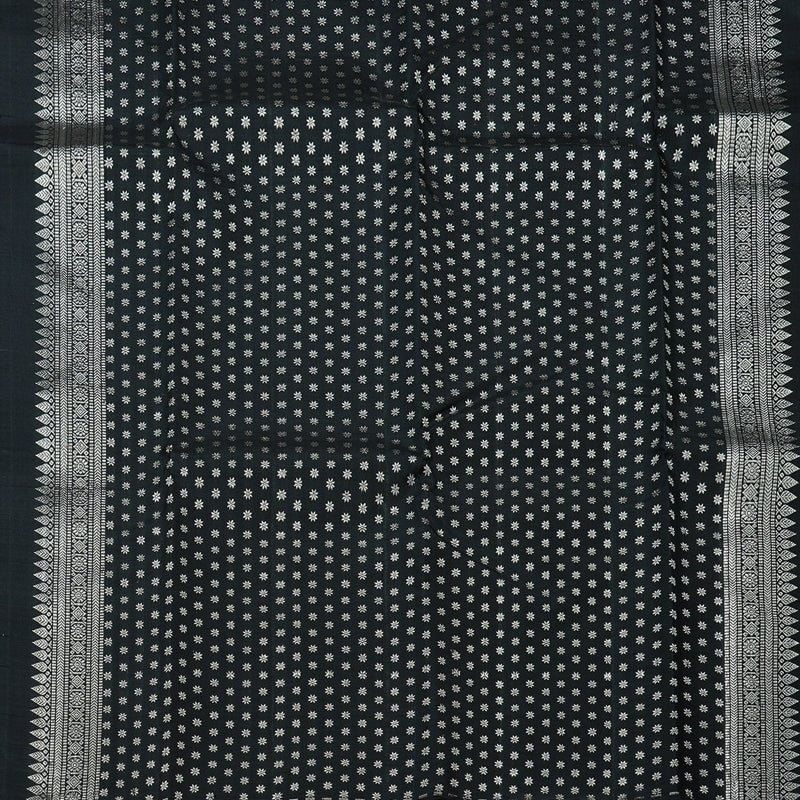 Hayagrivas Silver Grey Handloom Kanjivaram Silk Saree KBD2092C14-1
