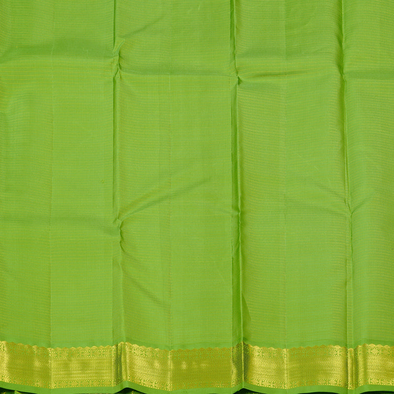 Hayagrivas Purple Handloom Kanjivaram Silk Saree with Light Green Border KBD2094C21-1