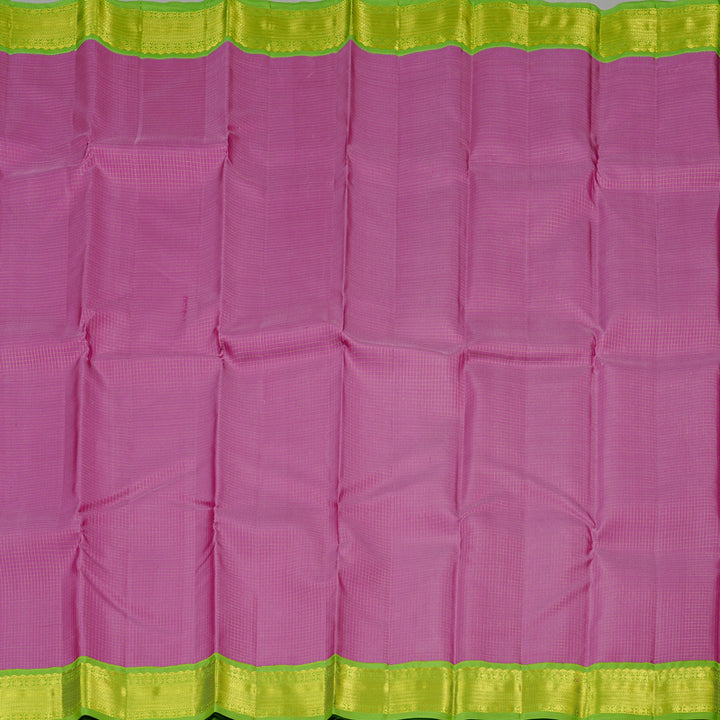 Hayagrivas Purple Handloom Kanjivaram Silk Saree with Light Green Border KBD2094C21-1