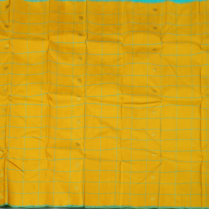 Hayagrivas Lemon Yellow Handloom Kanjivaram Silk Saree KBD2094C8-5
