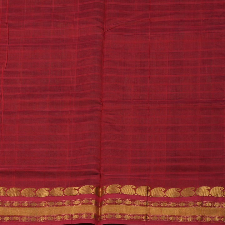 Hayagrivas Pure Silk Cotton Saree in Bottle Green with Red border KBD2095C6-6