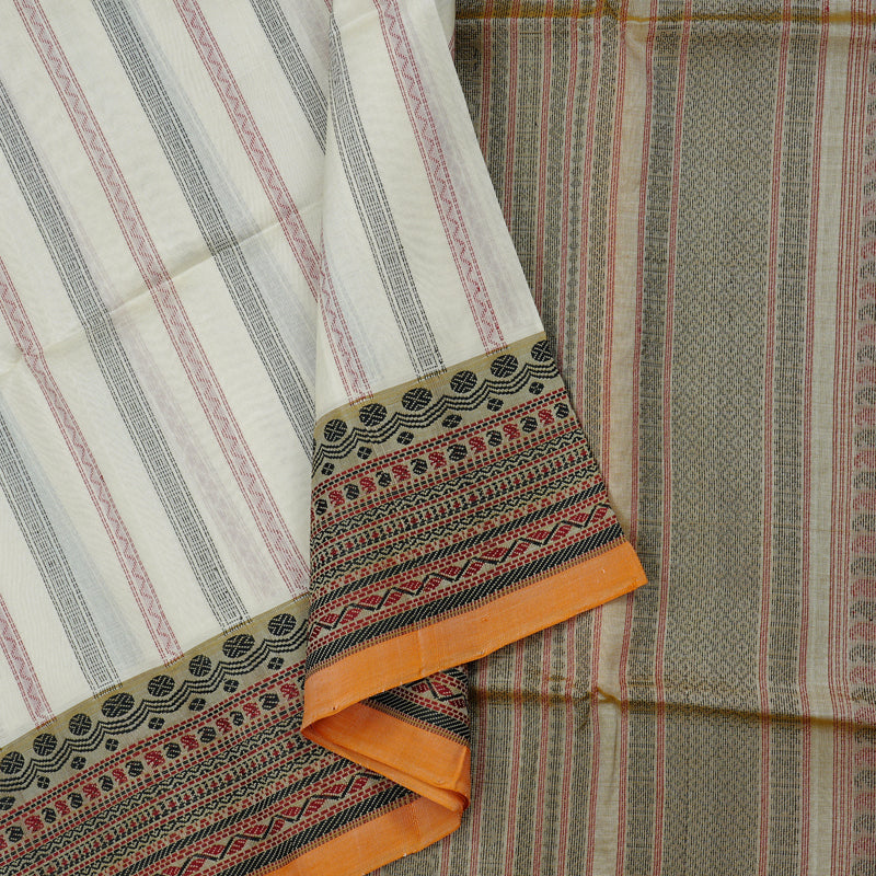 Hayagrivas Handloom Pure Silk Cotton Saree in White KBD2095C8-10