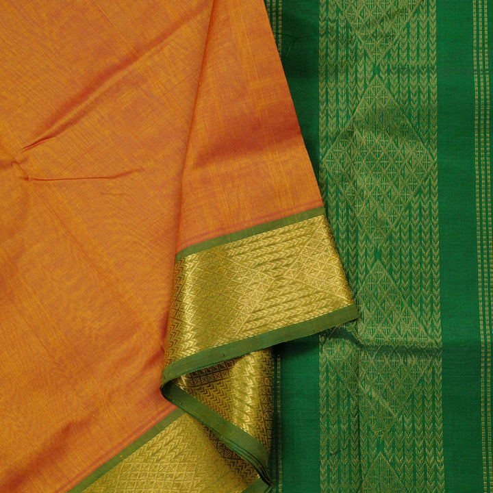 Hayagrivas Handloom Silk Cotton Saree in Vibrant Honey Mustard KBD2096C1-1