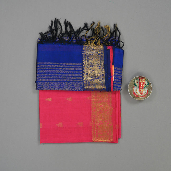 Hayagrivas Pink Pure Silk Cotton Saree KBD2096C9-14