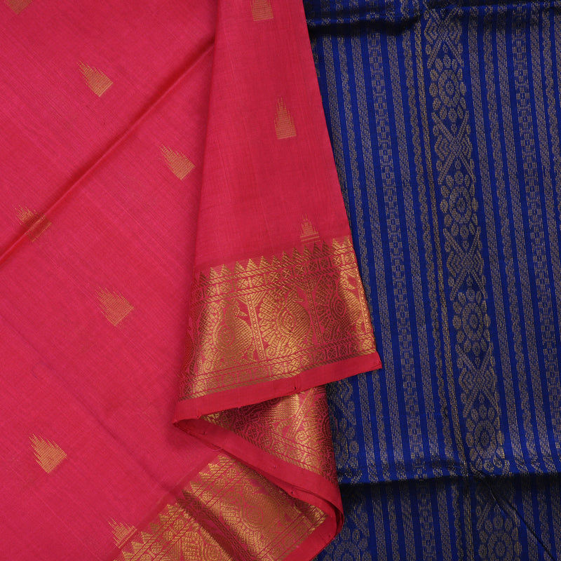 Hayagrivas Pink Pure Silk Cotton Saree KBD2096C9-14