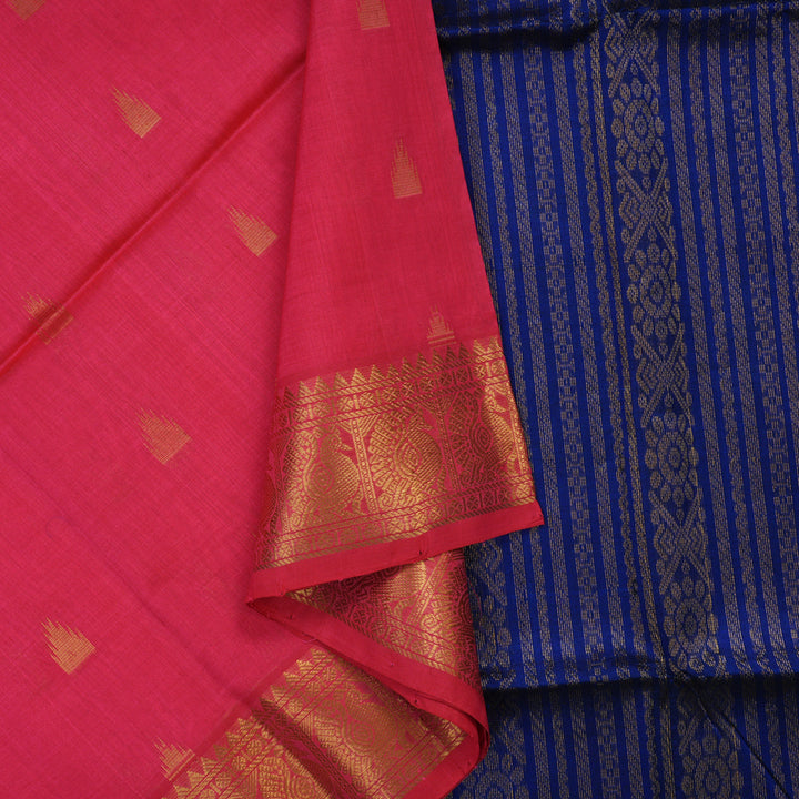 Hayagrivas Pink Pure Silk Cotton Saree KBD2096C9-14