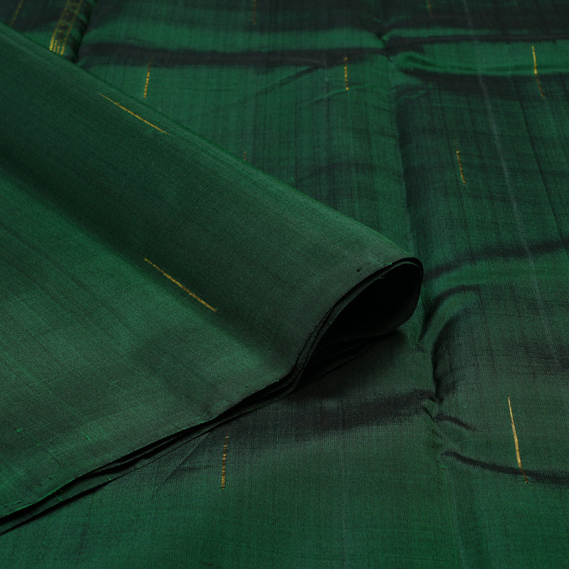 Hayagrivas Silver Grey And Bottle Green Handloom Kanjivaram Silk Saree KBD2105C1-1