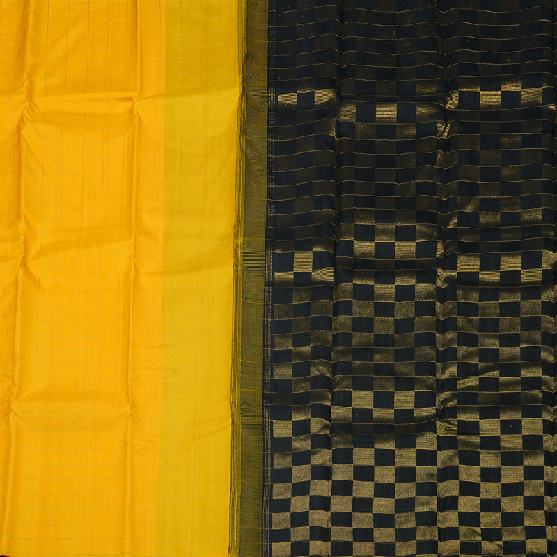 Hayagrivas Yellow Handloom Kanjivaram Silk Saree KBD2105C2-1