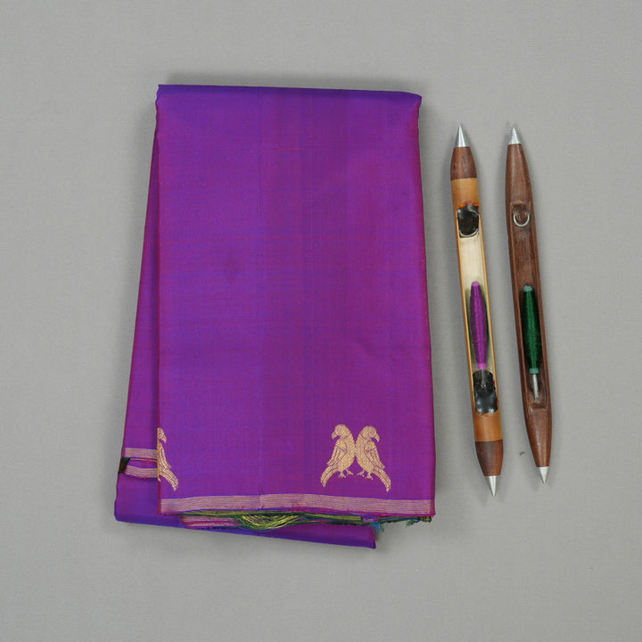 Hayagrivas Purple Handloom Kanjivaram Silk Saree KBD2105C4-2