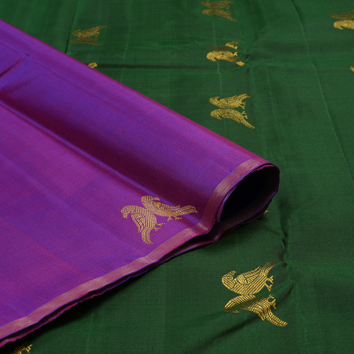 Hayagrivas Purple Handloom Kanjivaram Silk Saree KBD2105C4-2