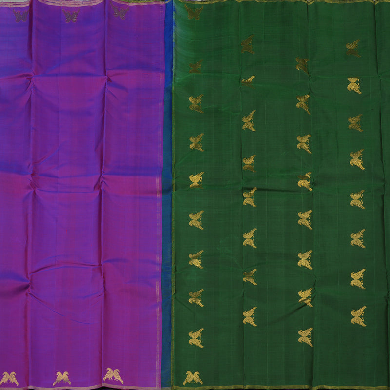 Hayagrivas Purple Handloom Kanjivaram Silk Saree KBD2105C4-2