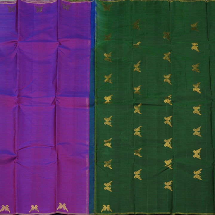 Hayagrivas Purple Handloom Kanjivaram Silk Saree KBD2105C4-2