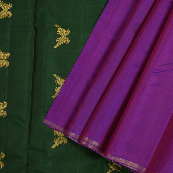 Hayagrivas Purple Handloom Kanjivaram Silk Saree KBD2105C4-2
