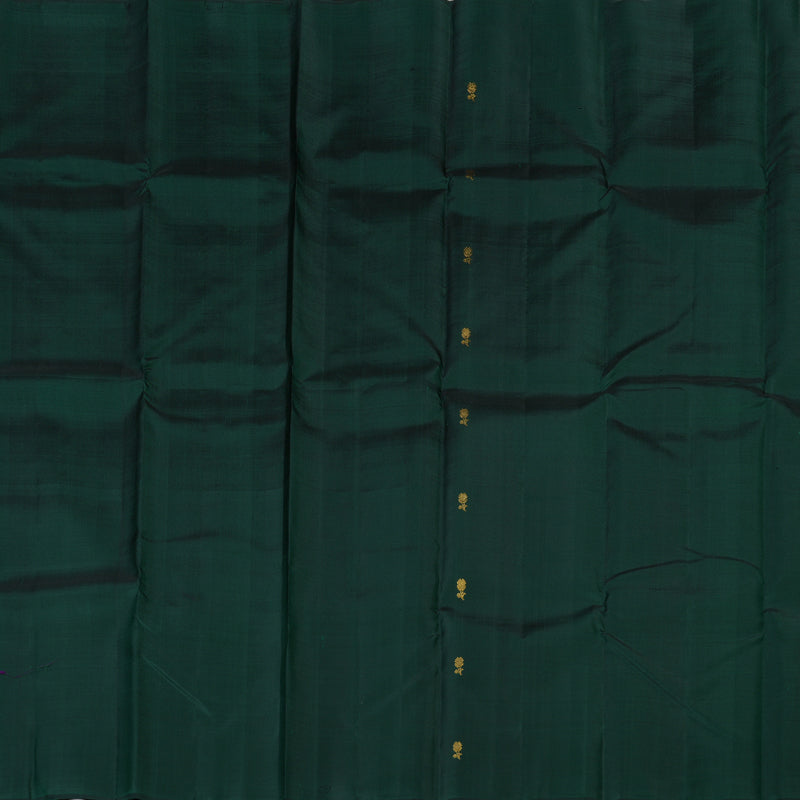 Hayagrivas Bottle Green Handloom Kanjivaram Silk Saree KBD2105C8-1