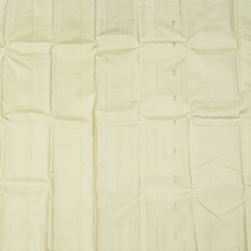 Hayagrivas Handloom Kanjivaram Silk Saree in Ethereal Half White KBD2105C8-2