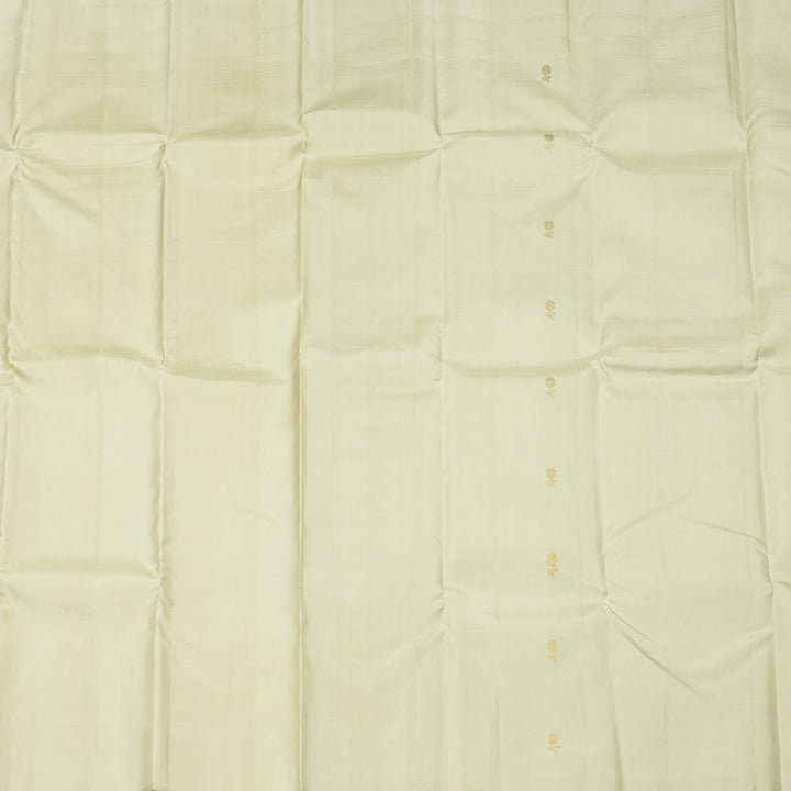 Hayagrivas Handloom Kanjivaram Silk Saree in Ethereal Half White KBD2105C8-2