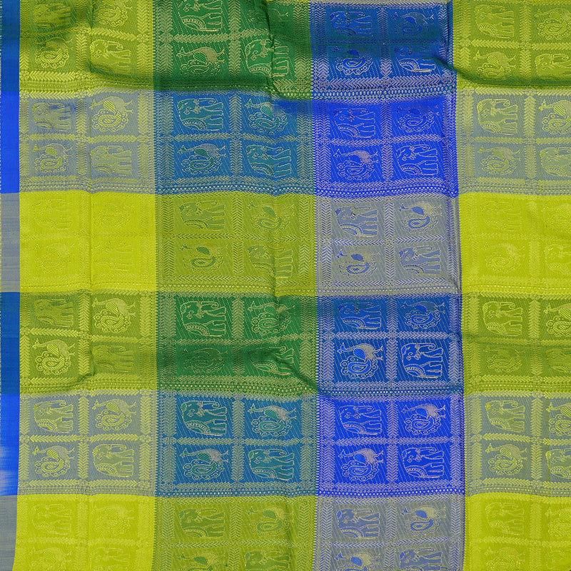 Hayagrivas Handloom Kanjivaram Silk Saree in Ethereal Half White KBD2105C8-2