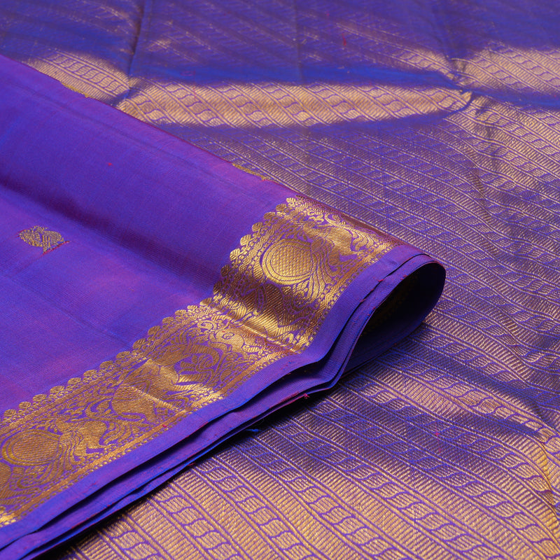 Hayagrivas Purple Handloom Kanjivaram Silk Saree KBD2107C1-1