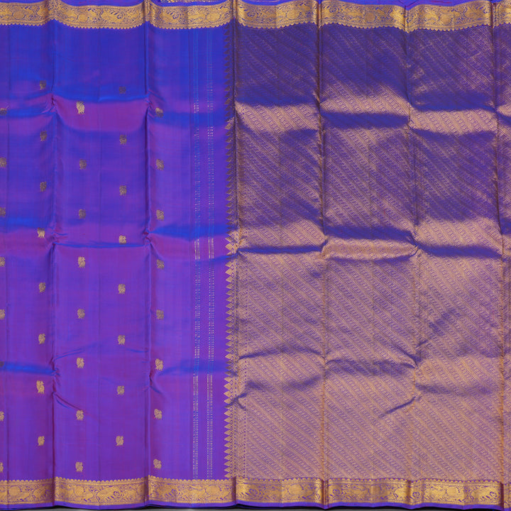 Hayagrivas Purple Handloom Kanjivaram Silk Saree KBD2107C1-1