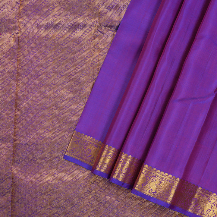 Hayagrivas Purple Handloom Kanjivaram Silk Saree KBD2107C1-1