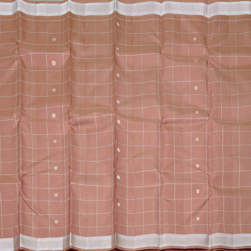Hayagrivas Handloom Kanjivaram Silk Saree in Caramel Light Chocolate Brown KBD2107C2-2