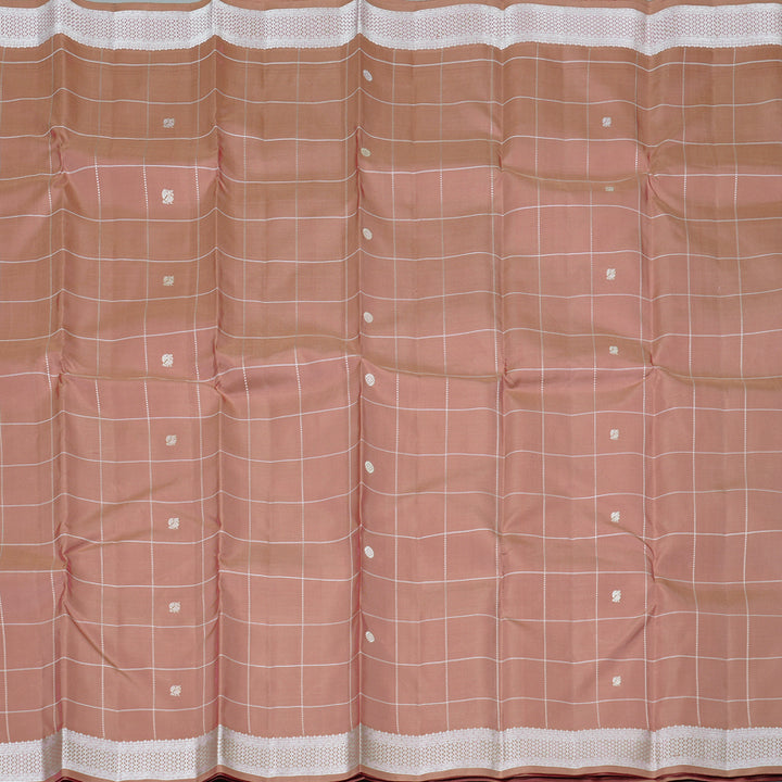 Hayagrivas Handloom Kanjivaram Silk Saree in Caramel Light Chocolate Brown KBD2107C2-2