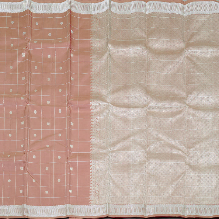 Hayagrivas Handloom Kanjivaram Silk Saree in Caramel Light Chocolate Brown KBD2107C2-2