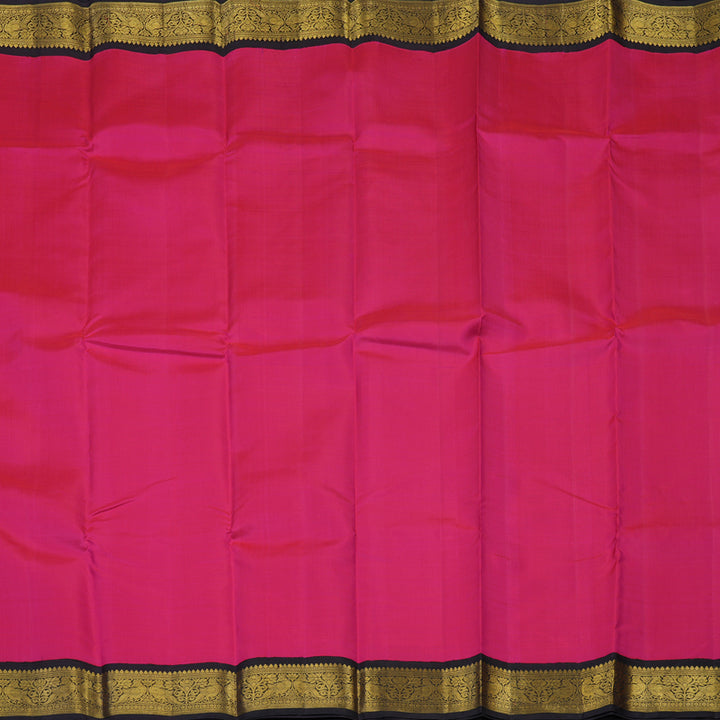 Hayagrivas Handloom Rani Pink Kanjivaram Silk Saree with Deep Nagapazham Border KBD2109C1-1