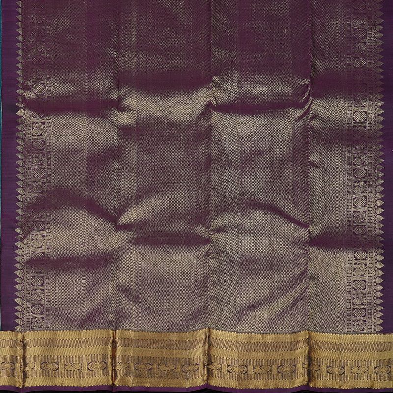 Hayagrivas Handloom Kanjivaram Silk Saree in Refreshing Teal Green KBD2113C1-1
