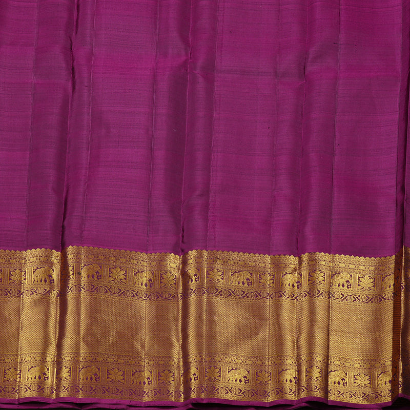 Hayagrivas Plum Purple Handloom Kanjivaram Silk Saree with Purple Border KBD2113C10-2