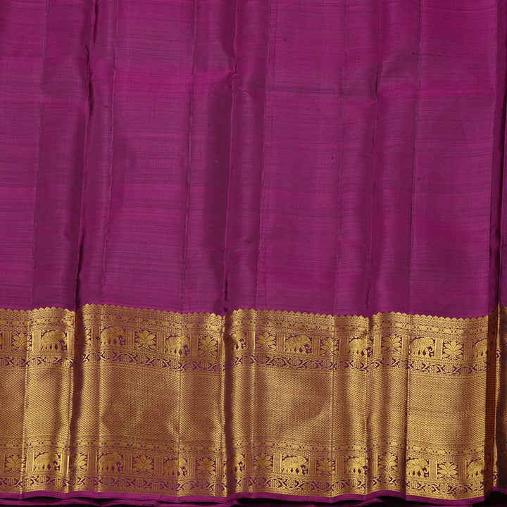 Hayagrivas Plum Purple Handloom Kanjivaram Silk Saree with Purple Border KBD2113C10-2