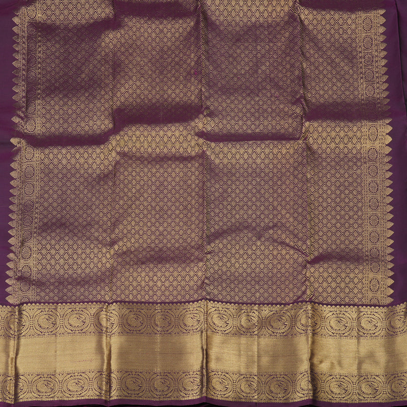 Hayagrivas Handloom Kanjivaram Silk Saree in Bold Ash Grey KBD2113C10-4