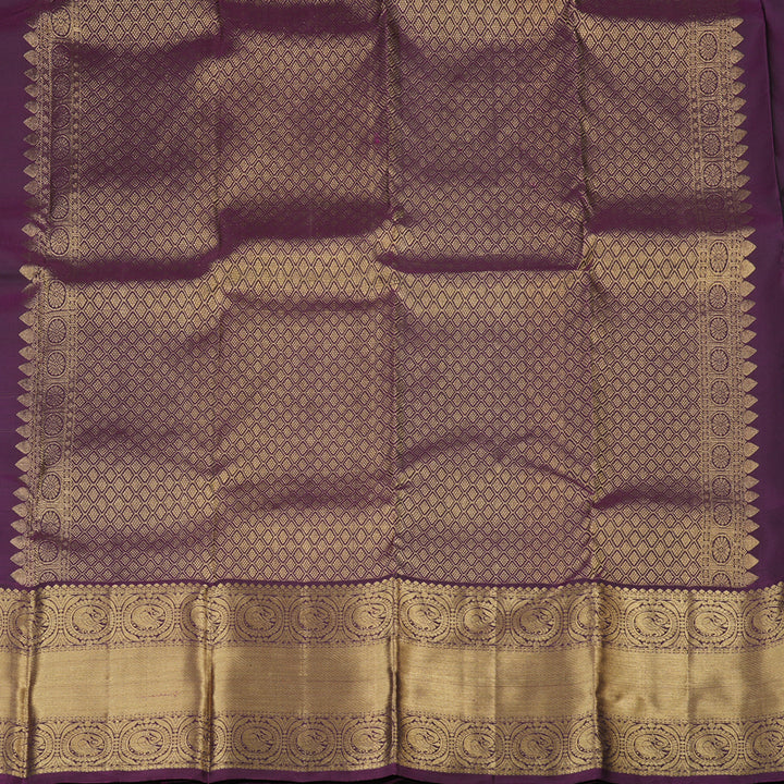 Hayagrivas Handloom Kanjivaram Silk Saree in Bold Ash Grey KBD2113C10-4