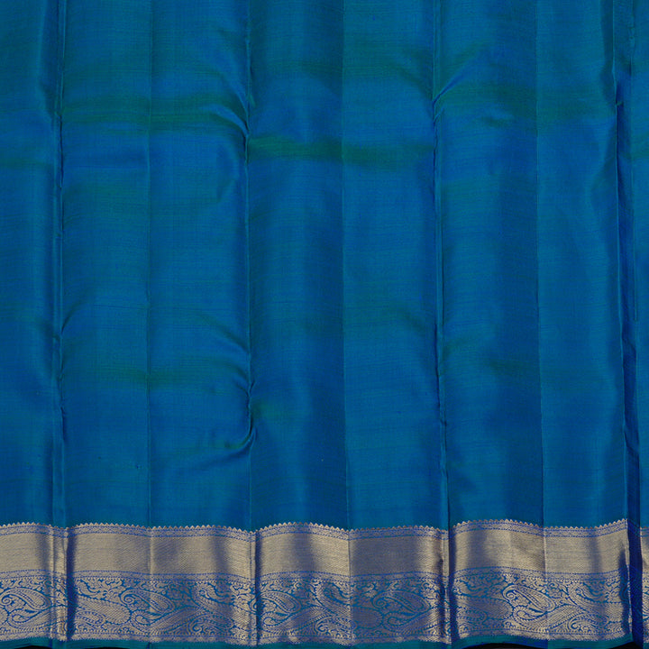 Hayagrivas Purple Handloom Kanjivaram Silk Saree with Peacock Blue Border KBD2113C5-1