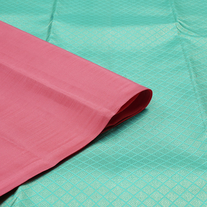 Hayagrivas Handloom Kanjivaram Silk Sarees in Soothing Peach Pink KBD2113C7-7