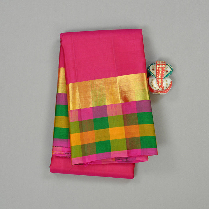 Hayagrivas Handloom Kanjivaram Silk Saree in Radiant Reddish Pink KBD2114C2-13