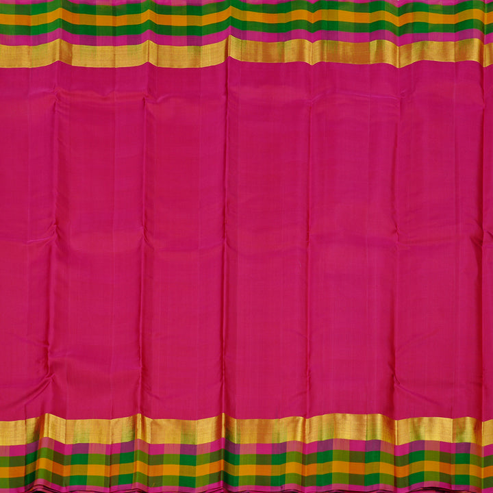 Hayagrivas Handloom Kanjivaram Silk Saree in Radiant Reddish Pink KBD2114C2-13