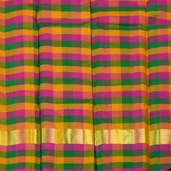 Hayagrivas Handloom Kanjivaram Silk Saree in Radiant Pink KBD2114C2-15