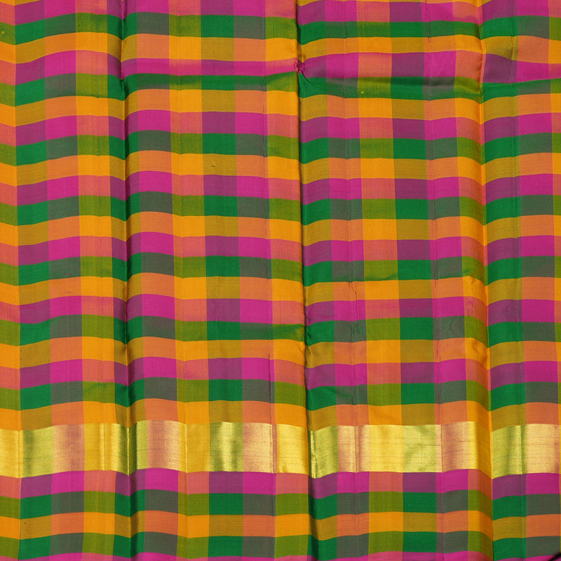 Hayagrivas Handloom Kanjivaram Silk Saree in Radiant Pink KBD2114C2-15