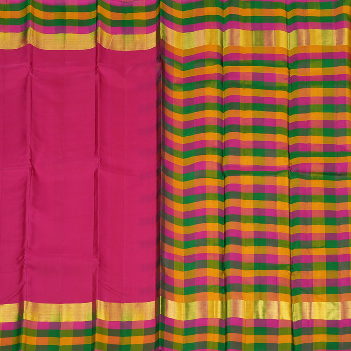 Hayagrivas Handloom Kanjivaram Silk Saree in Radiant Pink KBD2114C2-15